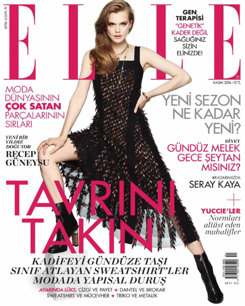 Stina Rapp featured on the Elle Turkey cover from November 2016