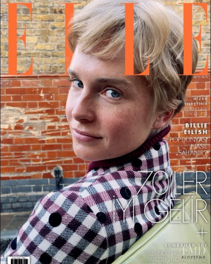Steffi Cook featured on the Elle Turkey cover from November 2019