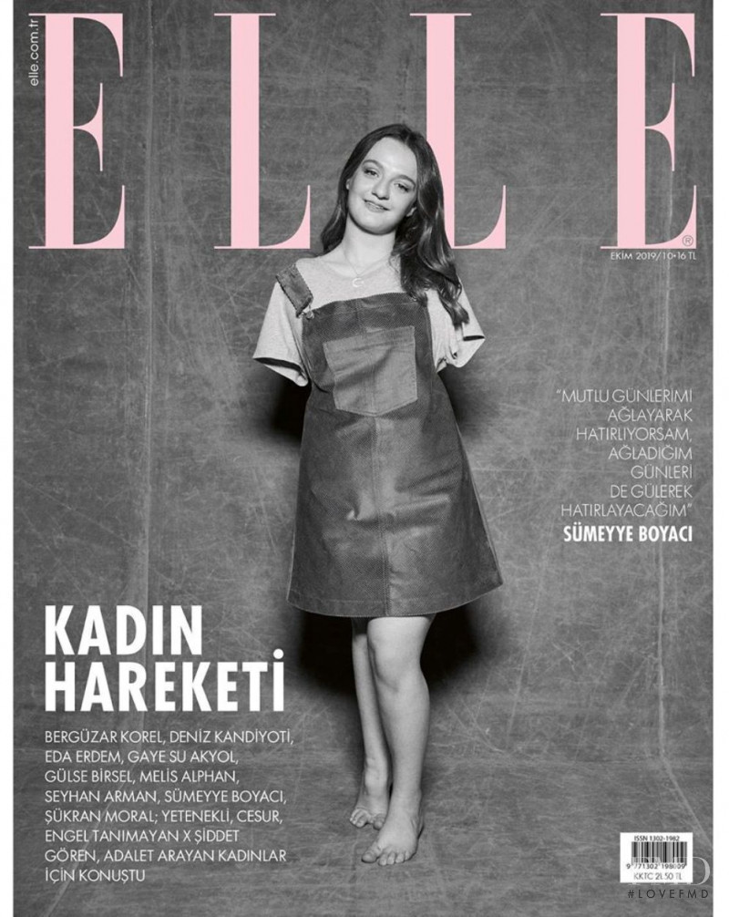 Sumeyye Boyac? featured on the Elle Turkey cover from October 2019