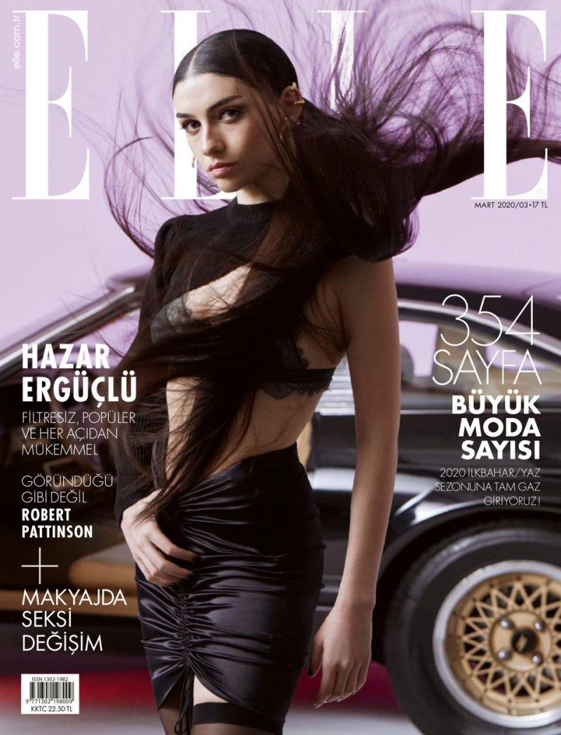 Hazar Erguclu featured on the Elle Turkey cover from March 2020