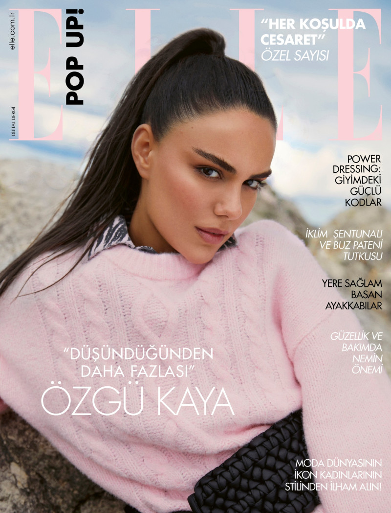 Oezgue Kaya featured on the Elle Turkey cover from November 2022