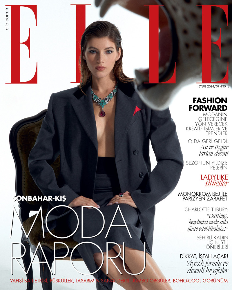 Valery Kaufman featured on the Elle Turkey cover from September 2024