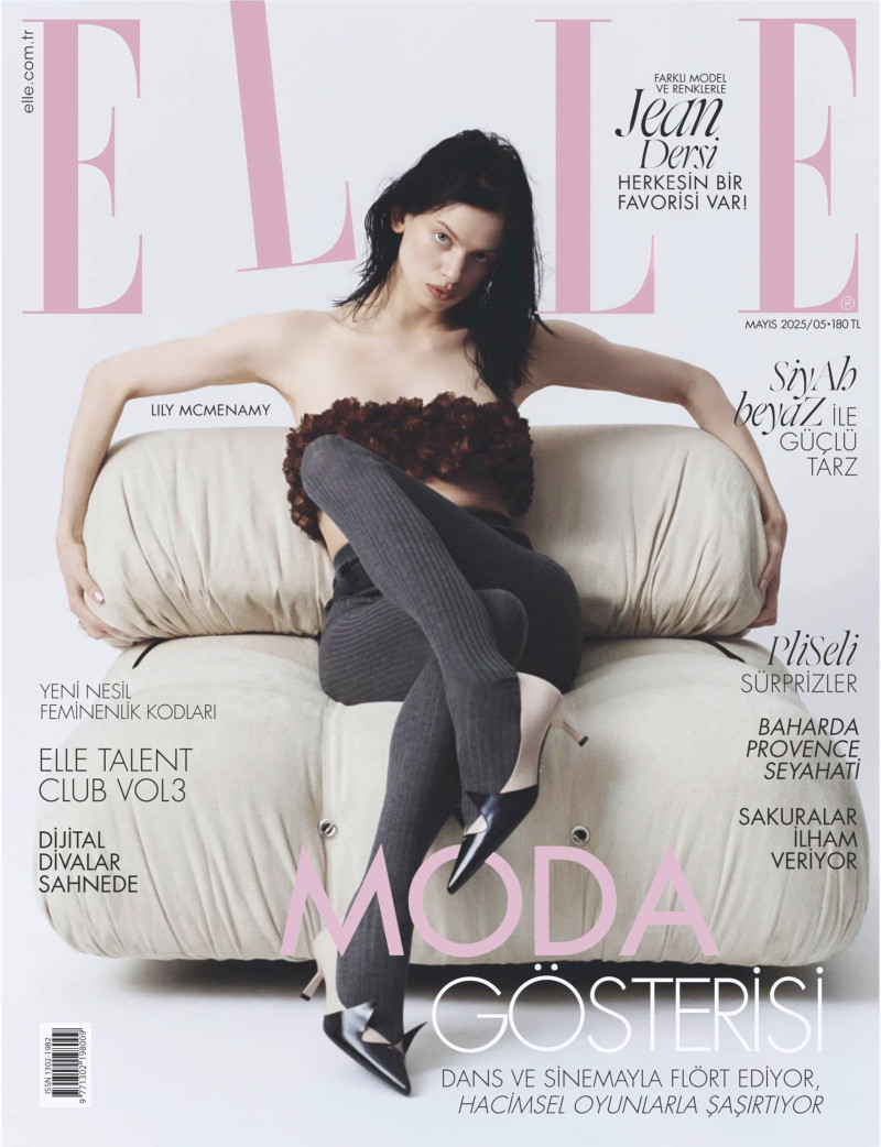 Lily McMenamy featured on the Elle Turkey cover from May 2025