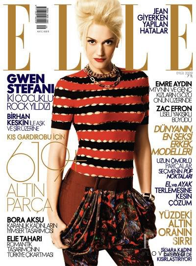 Gwen Stefani featured on the Elle Turkey cover from September 2009
