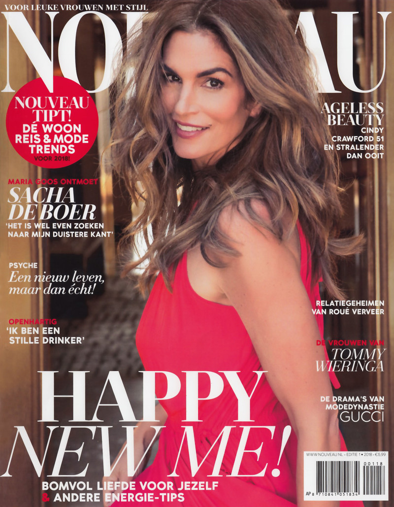 Cindy Crawford featured on the Nouveau cover from January 2018