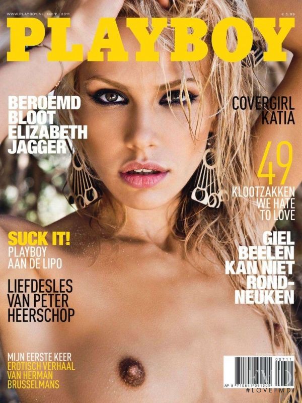 Katerina Dede featured on the Playboy Netherlands cover from July 2011