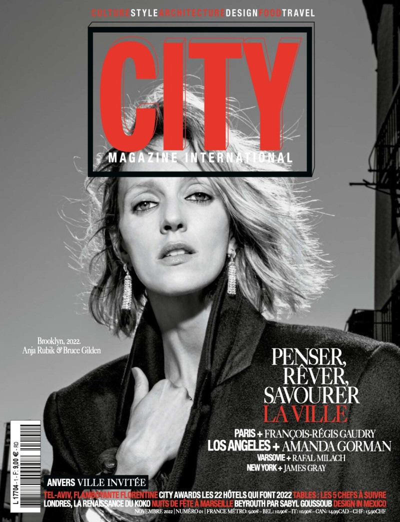 Anja Rubik featured on the CITY cover from November 2022