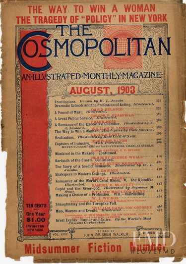  featured on the Cosmopolitan USA cover from August 1903