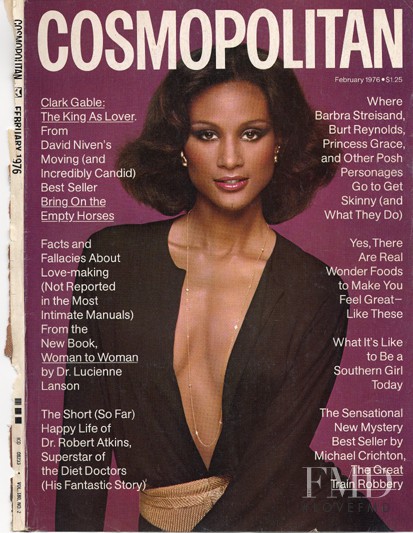 Beverly Johnson featured on the Cosmopolitan USA cover from February 1976