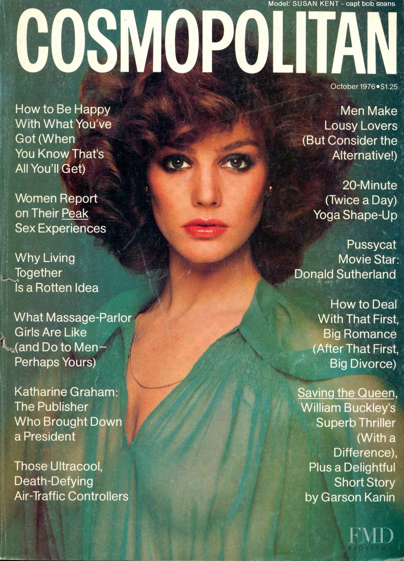 Susane Kent featured on the Cosmopolitan USA cover from October 1976