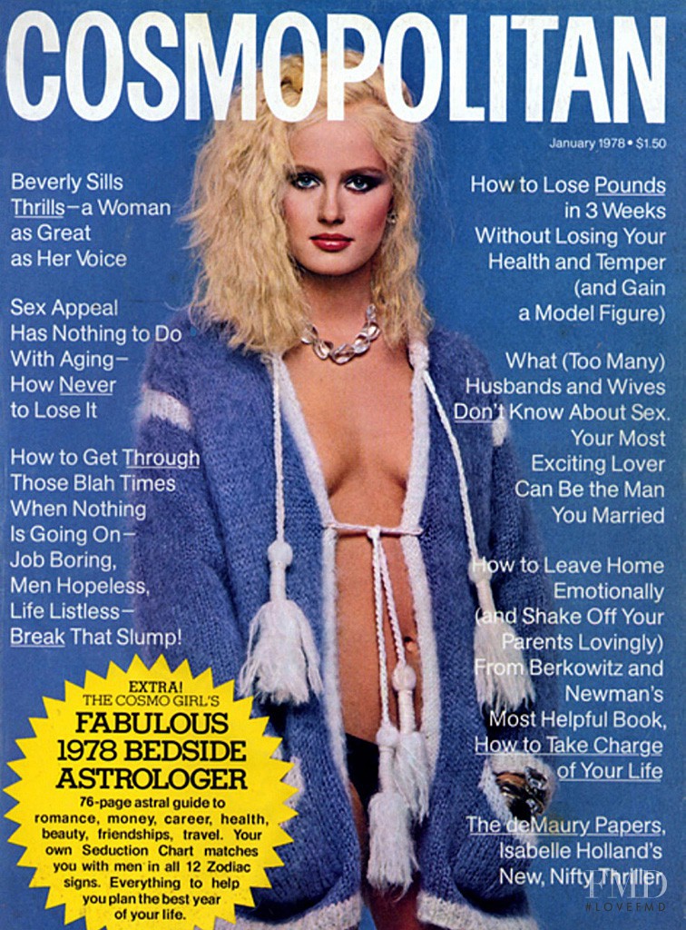 Bitten Knudsen featured on the Cosmopolitan USA cover from January 1978