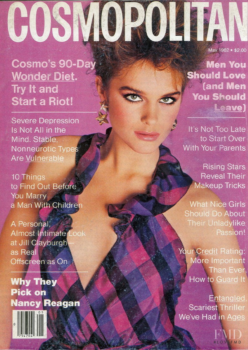 Jackie Adams featured on the Cosmopolitan USA cover from May 1982