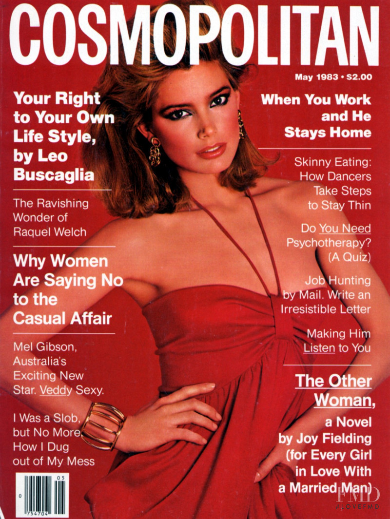 Kelly Emberg featured on the Cosmopolitan USA cover from May 1983
