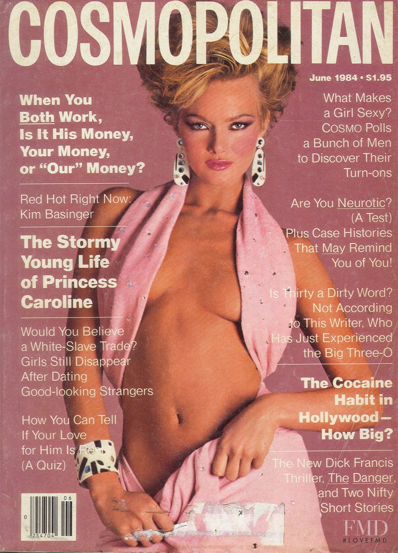 Francoise Moens featured on the Cosmopolitan USA cover from June 1984