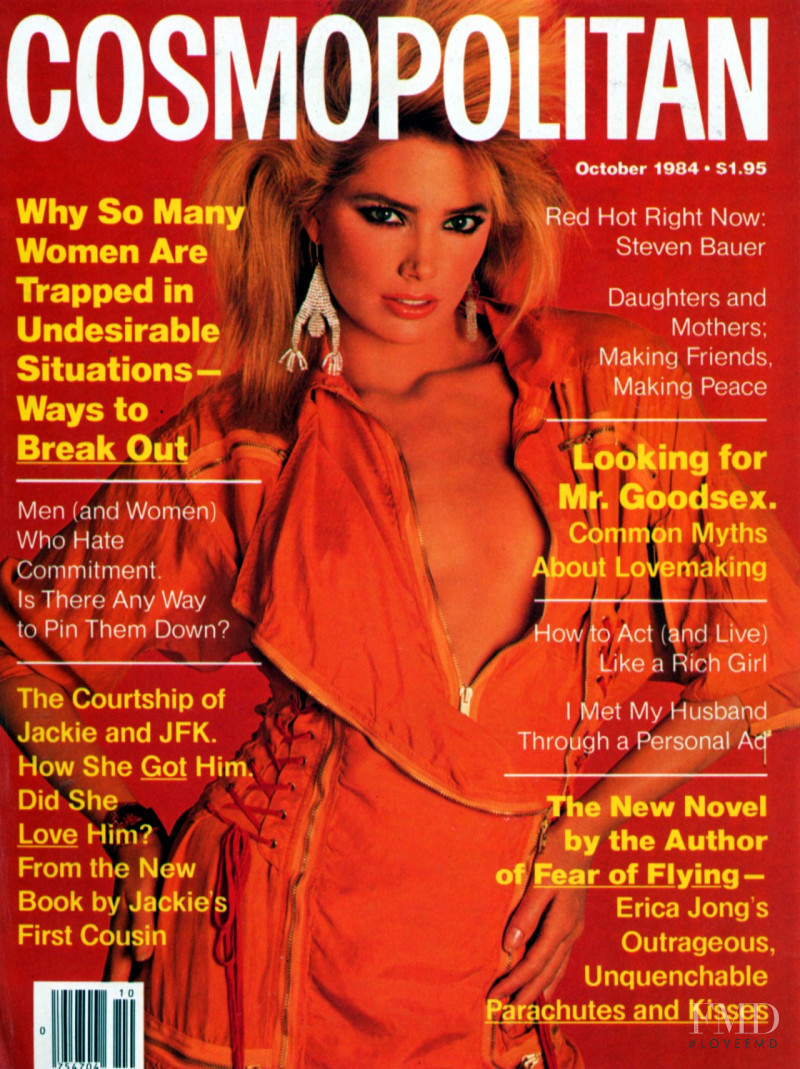 Kelly Emberg featured on the Cosmopolitan USA cover from October 1984