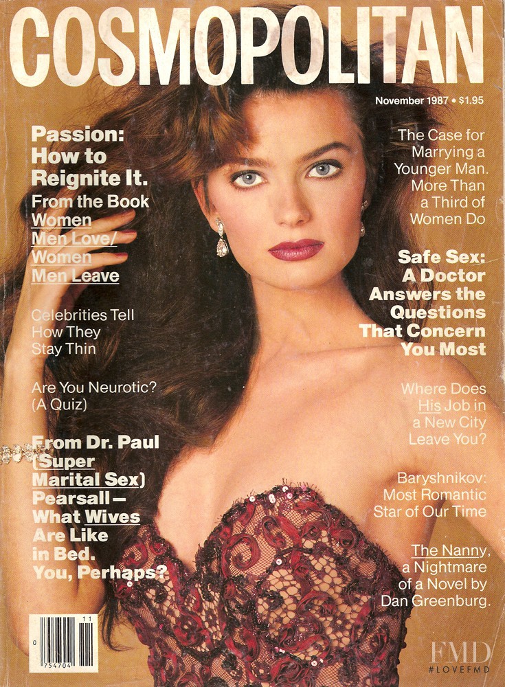 Paulina Porizkova featured on the Cosmopolitan USA cover from November 1987