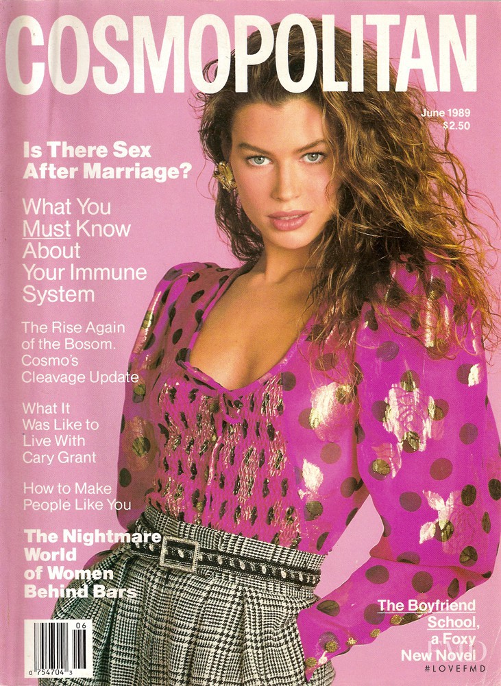 Carre Otis featured on the Cosmopolitan USA cover from June 1989