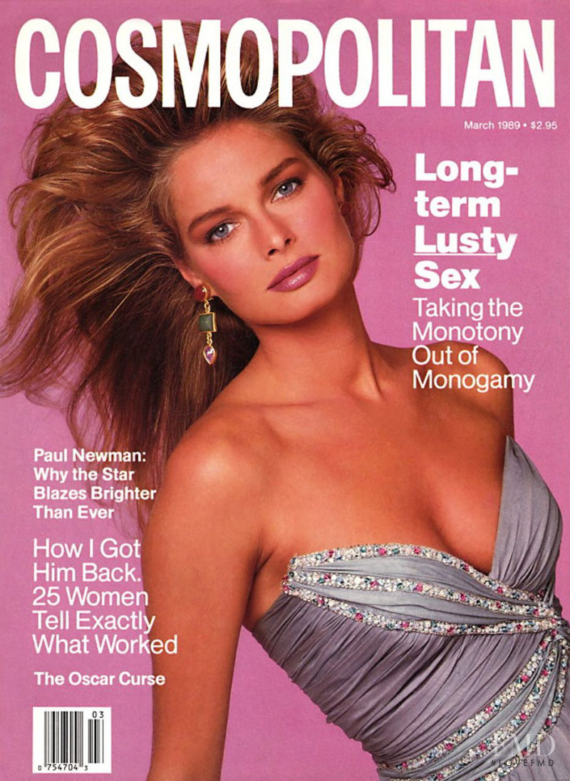 Lara Naszinski featured on the Cosmopolitan USA cover from March 1989