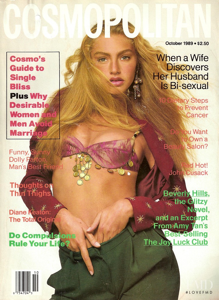 Michaela Bercu featured on the Cosmopolitan USA cover from October 1989