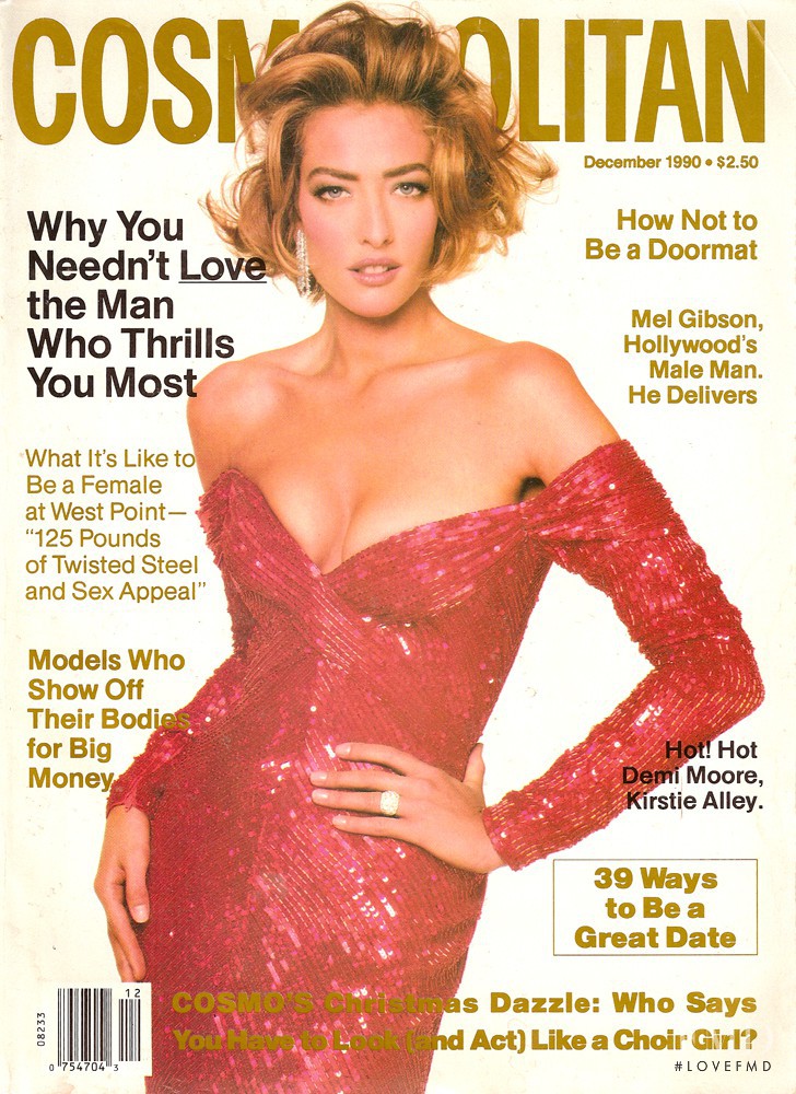 Tatjana Patitz featured on the Cosmopolitan USA cover from December 1990