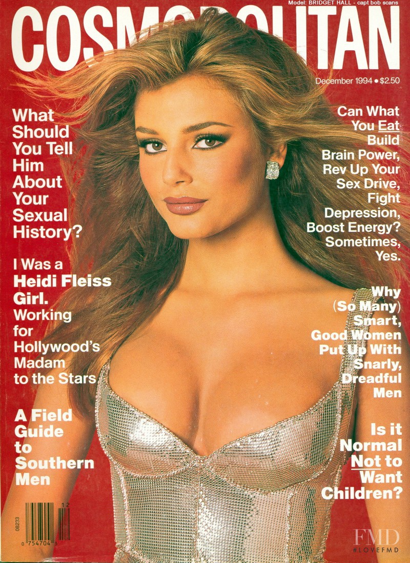 Bridget Hall featured on the Cosmopolitan USA cover from December 1994
