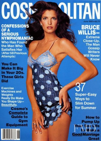 Stephanie Seymour featured on the Cosmopolitan USA cover from June 1995