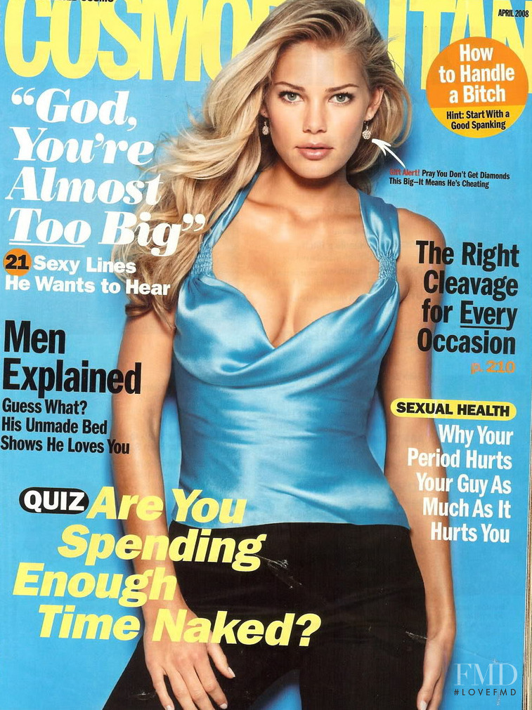 Tori Praver featured on the Cosmopolitan USA cover from April 2008