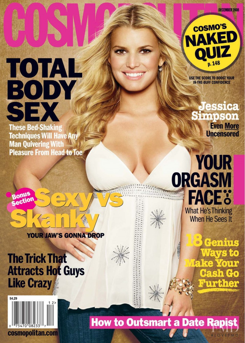 Jessica Simpson featured on the Cosmopolitan USA cover from December 2008