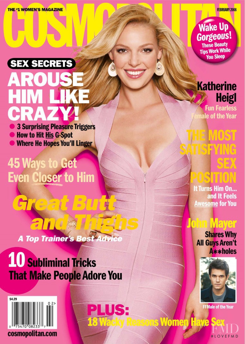 Katherine Heigl featured on the Cosmopolitan USA cover from February 2008