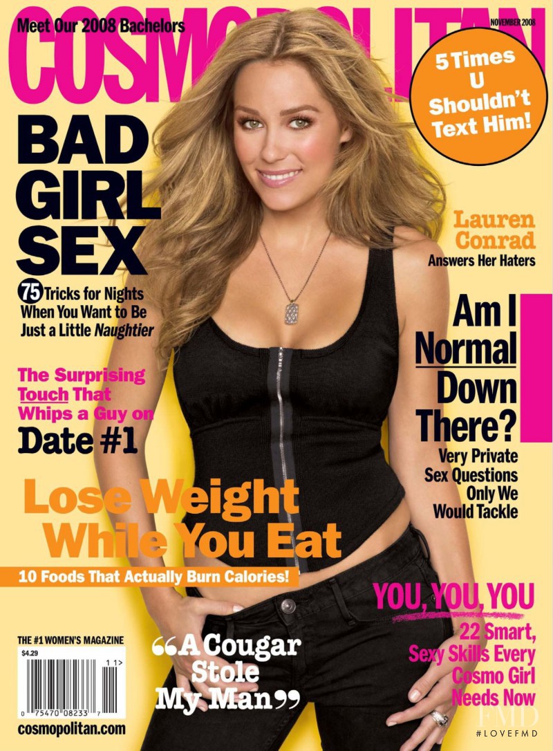 Lauren Conrad featured on the Cosmopolitan USA cover from November 2008