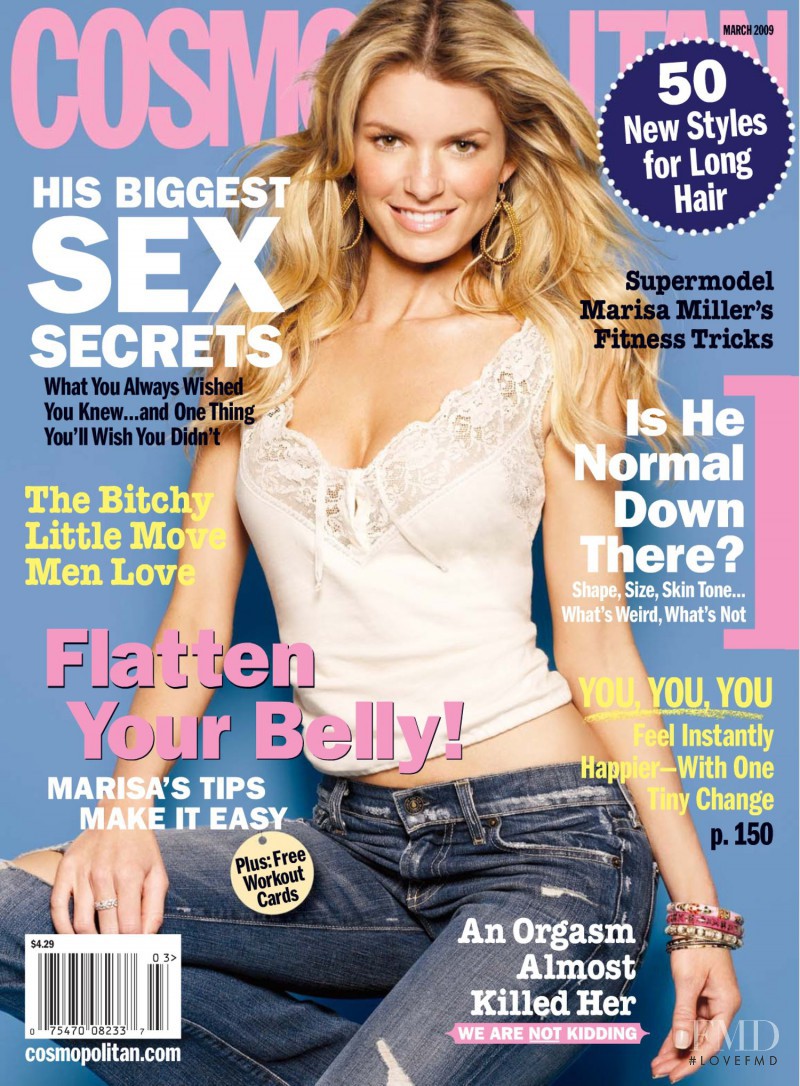 Marisa Miller featured on the Cosmopolitan USA cover from March 2009