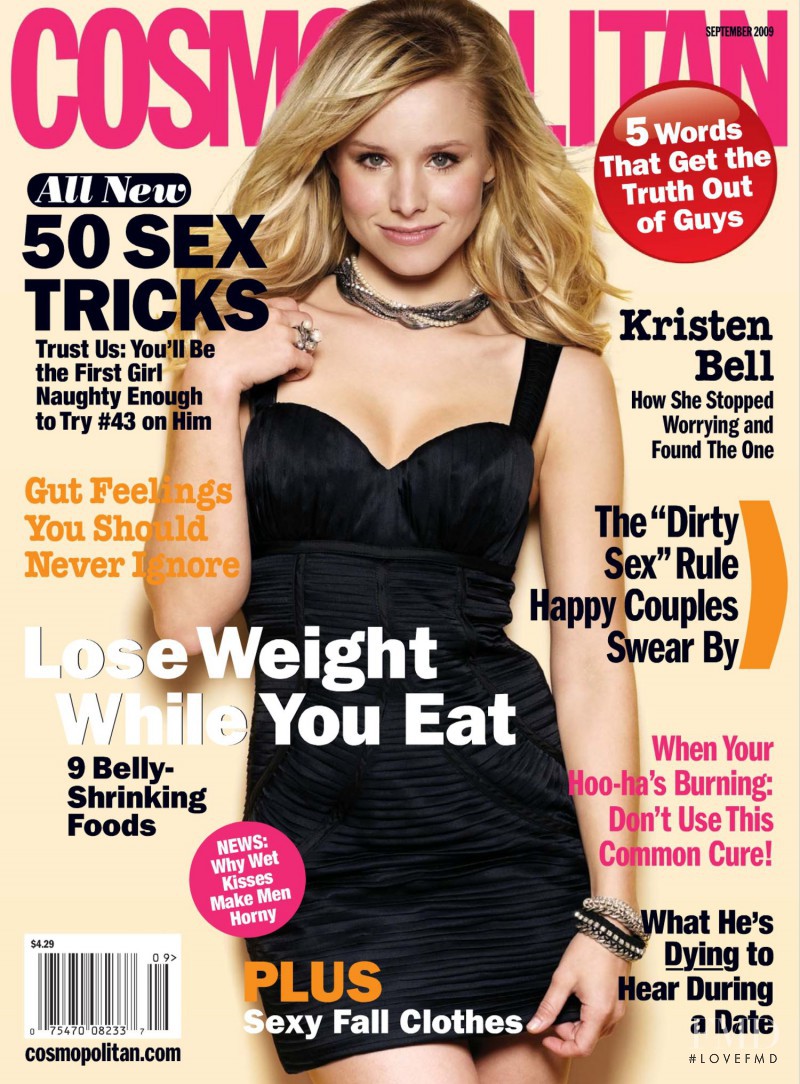 Kristen Bell featured on the Cosmopolitan USA cover from September 2009