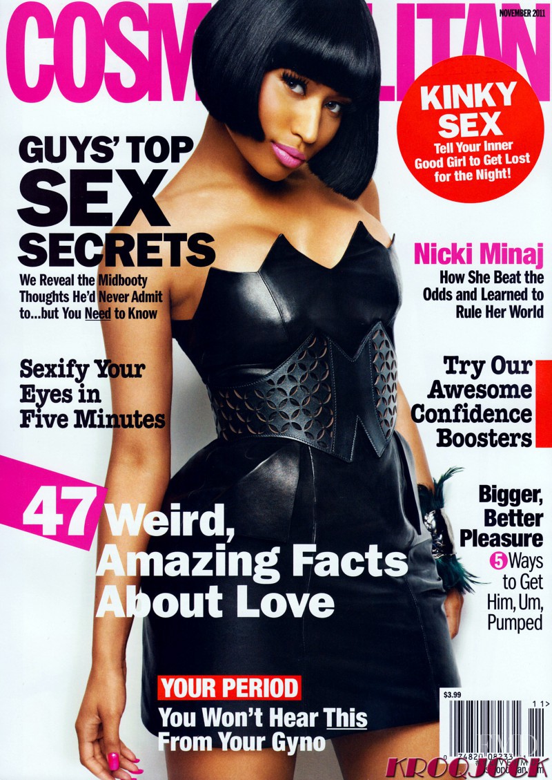 Nicki Minaj featured on the Cosmopolitan USA cover from November 2011