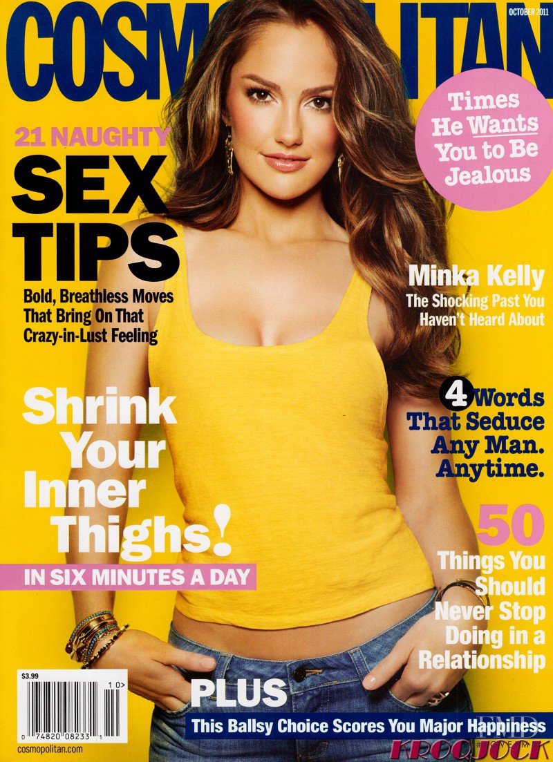 Minka Kelly featured on the Cosmopolitan USA cover from October 2011