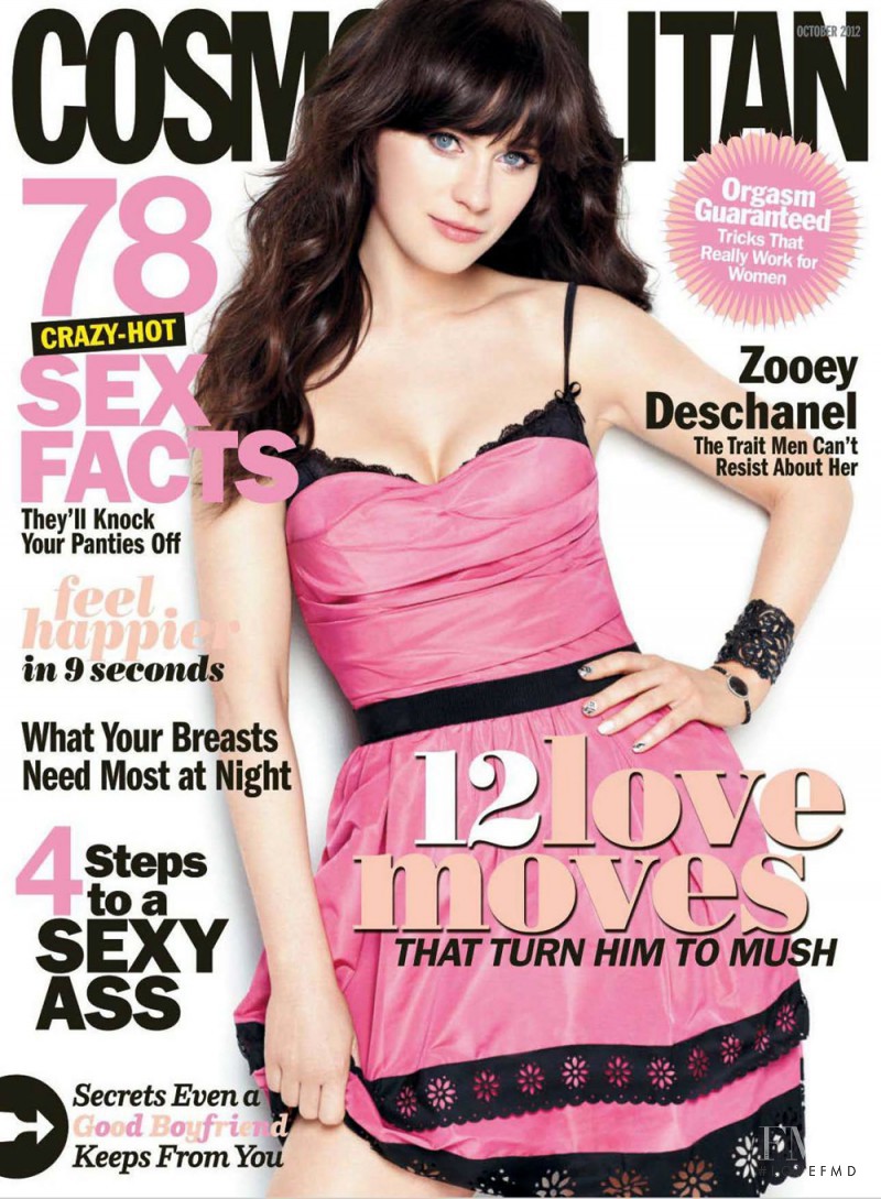 Zooey Deschanel featured on the Cosmopolitan USA cover from October 2012
