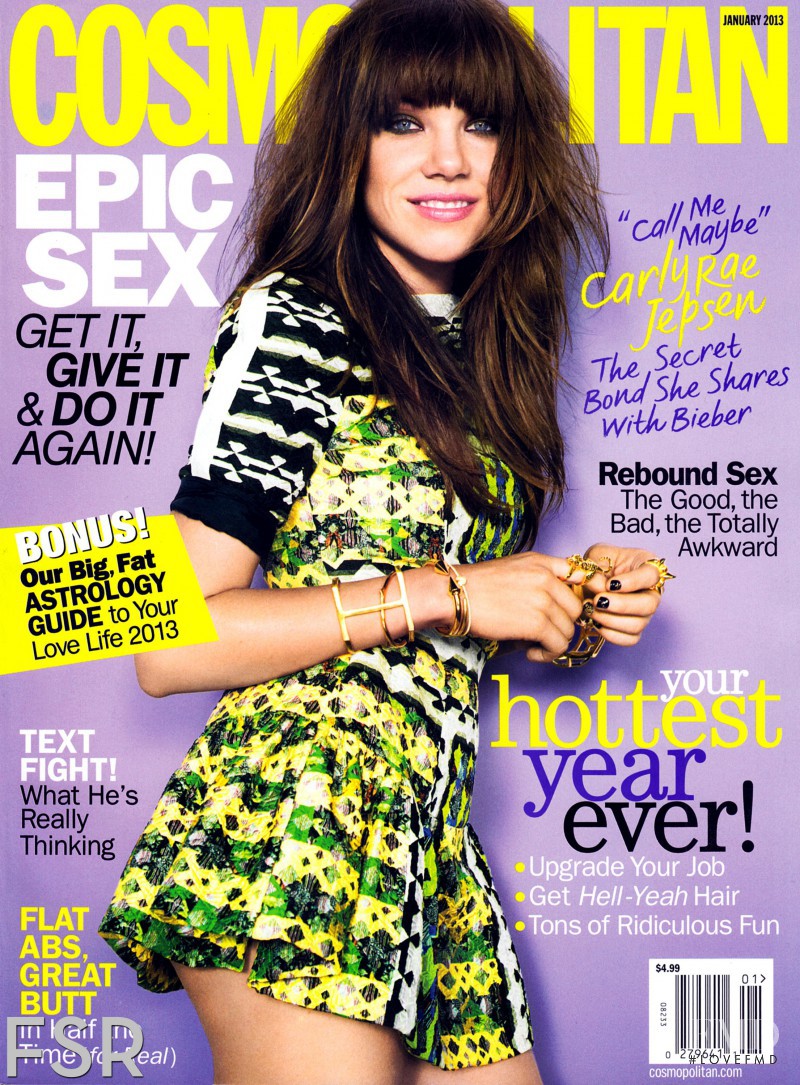 Carly Rae Jepsen  featured on the Cosmopolitan USA cover from January 2013