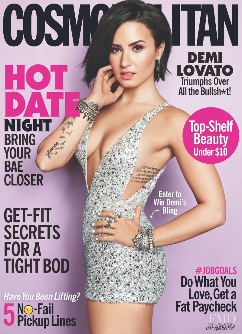 Demi Lovato featured on the Cosmopolitan USA cover from September 2015