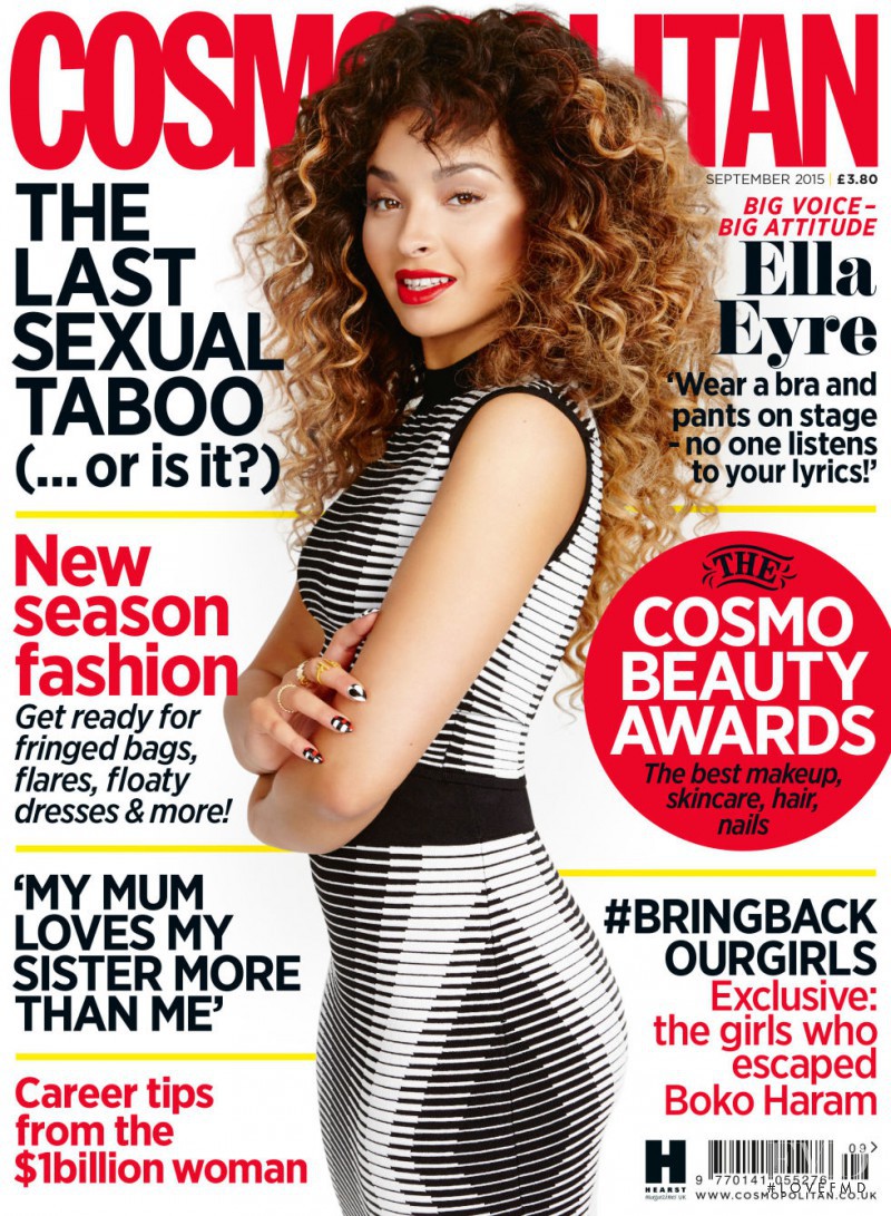 Ella Eyre featured on the Cosmopolitan USA cover from September 2015