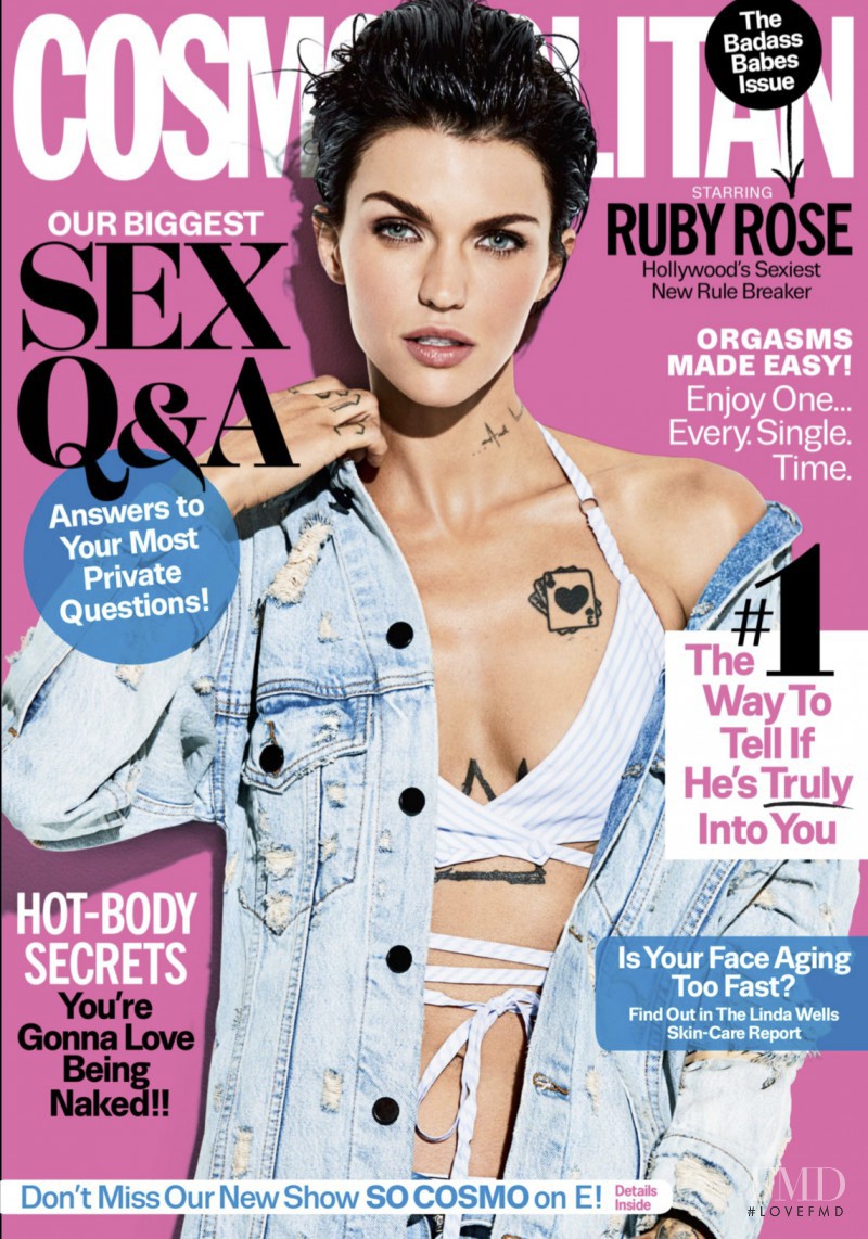  Ruby Rose featured on the Cosmopolitan USA cover from March 2017