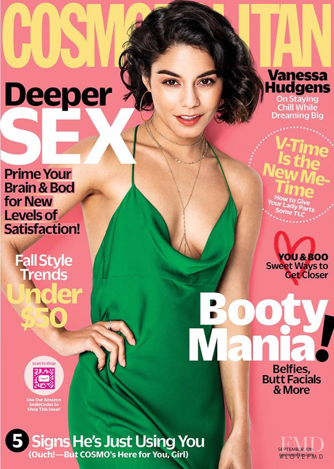 Vanessa Hudgens featured on the Cosmopolitan USA cover from September 2018
