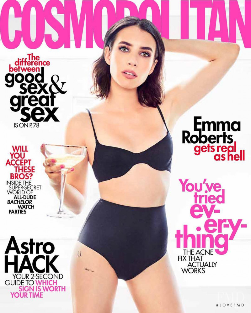 Emma Roberts featured on the Cosmopolitan USA cover from June 2019
