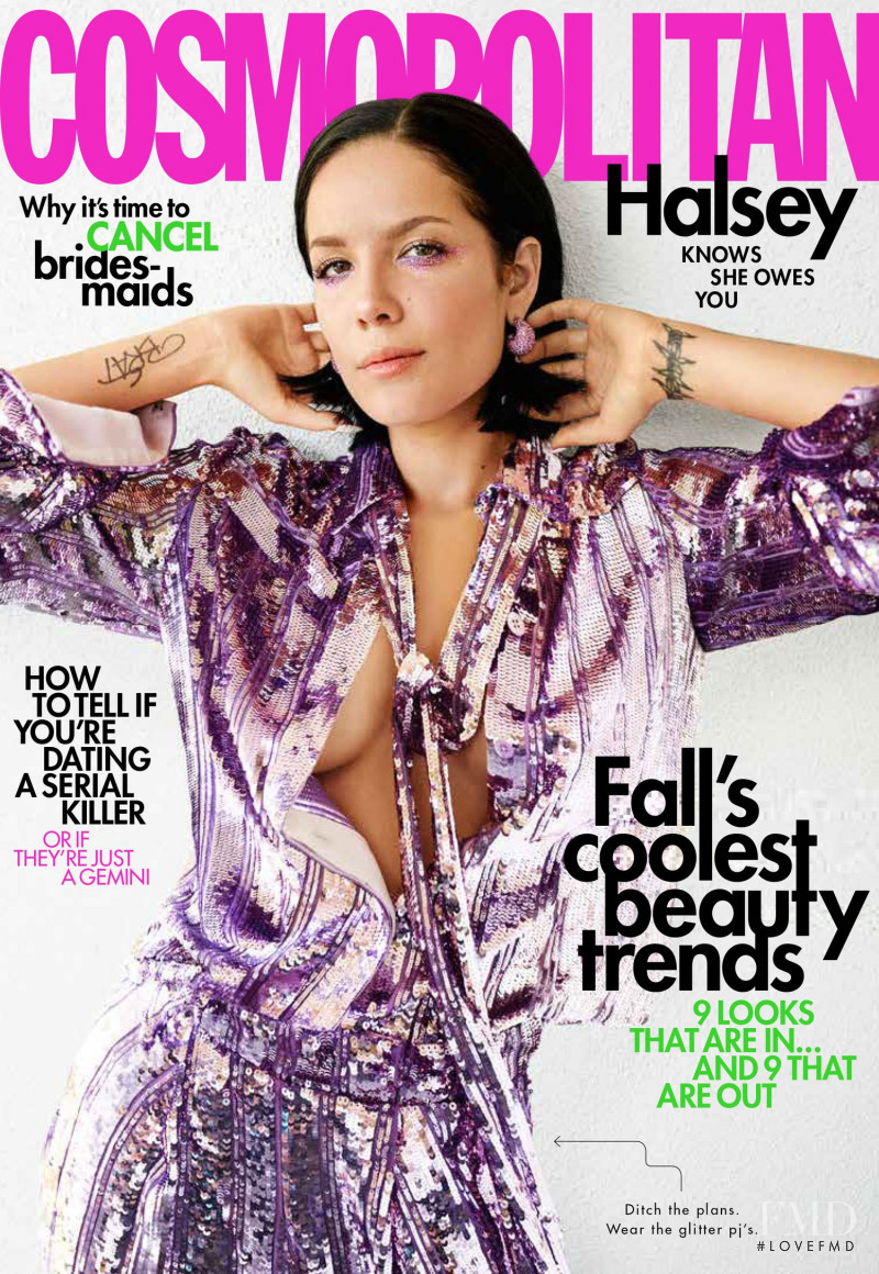 Halsey featured on the Cosmopolitan USA cover from October 2019