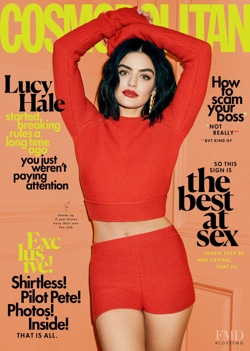 Lucy Hale featured on the Cosmopolitan USA cover from March 2020