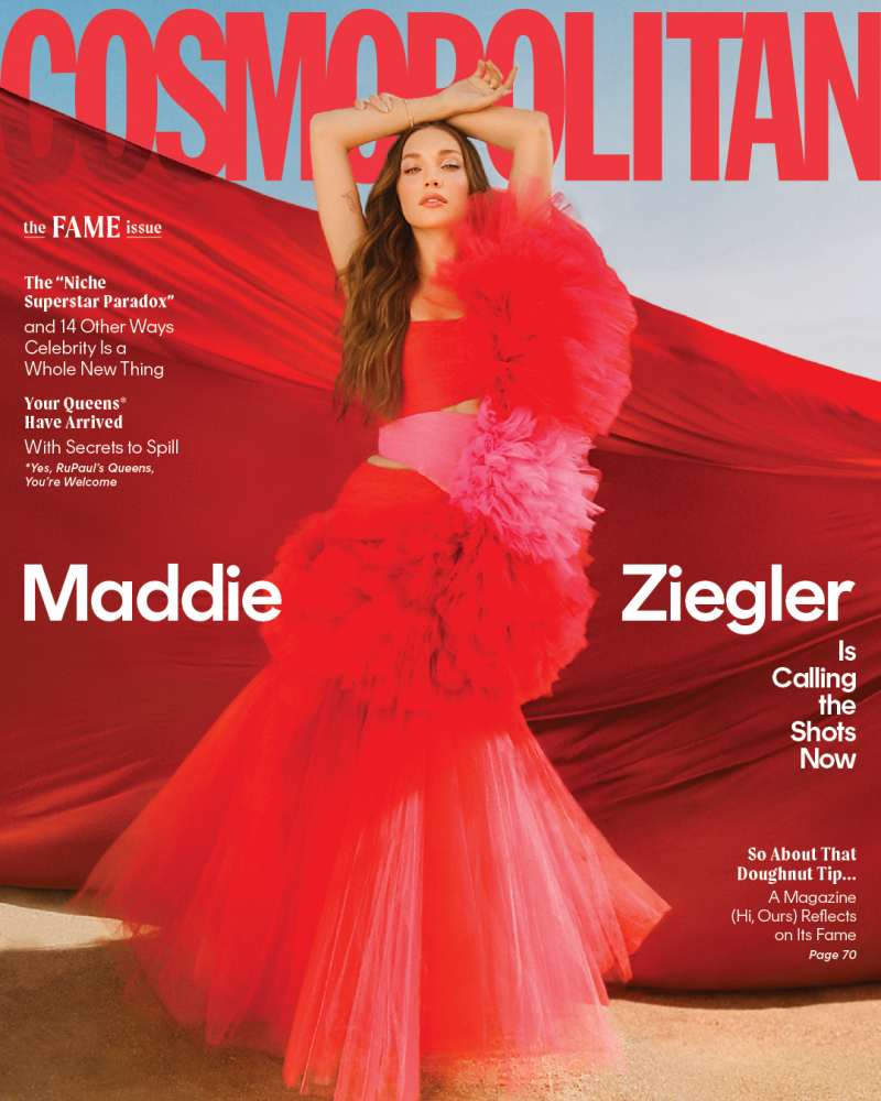 Maddie Ziegler featured on the Cosmopolitan USA cover from July 2022