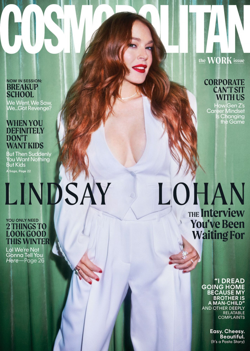 Lindsay Lohan featured on the Cosmopolitan USA cover from November 2022