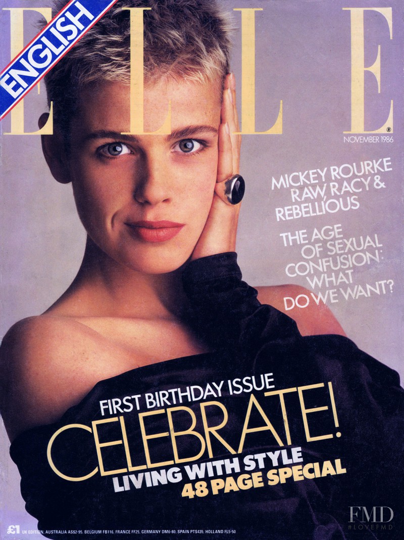 Jeny Howorth featured on the Elle UK cover from November 1986