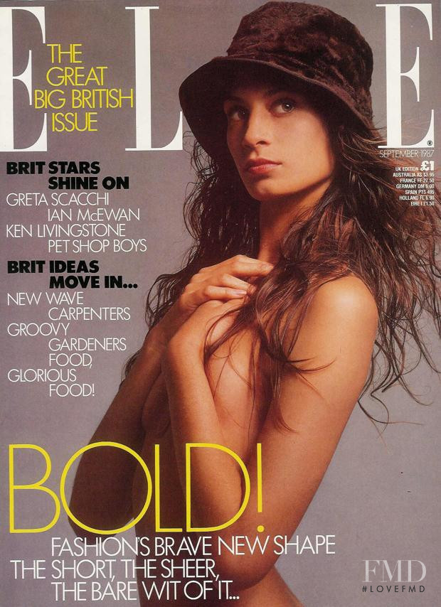 Jana Rajlich featured on the Elle UK cover from September 1987