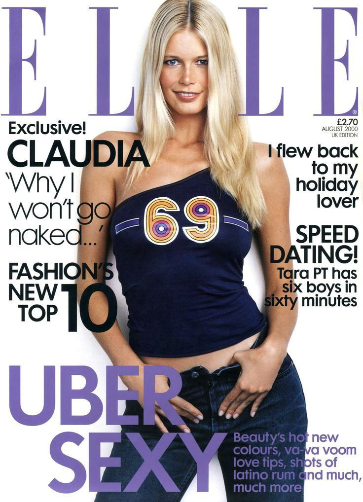  featured on the Elle UK cover from August 2000