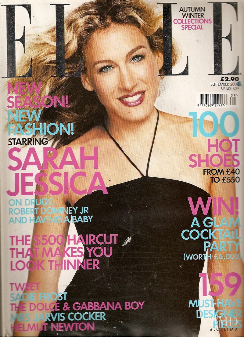 Sarah Jessica Parker featured on the Elle UK cover from September 2002