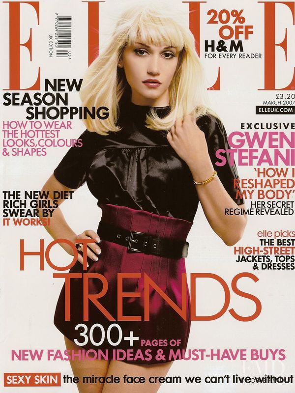 Gwen Stefani featured on the Elle UK cover from March 2007